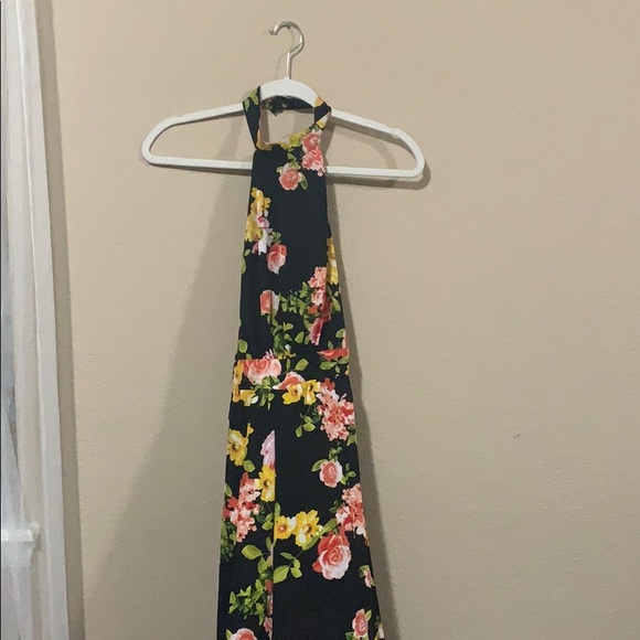 Backless Floral Pantsuit - Picture 1 of 2